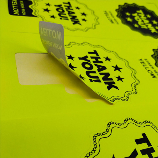 CETAK STICKER NEON YELLOW