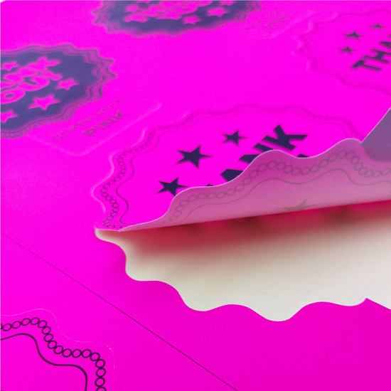 CETAK STICKER NEON PINK
