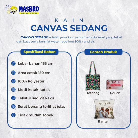 KAIN CANVAS SEDANG