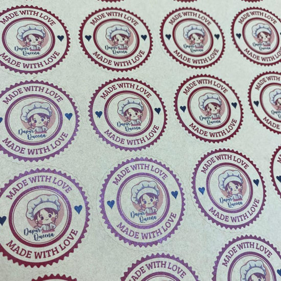 CETAK STICKER KRAFT LIGHT