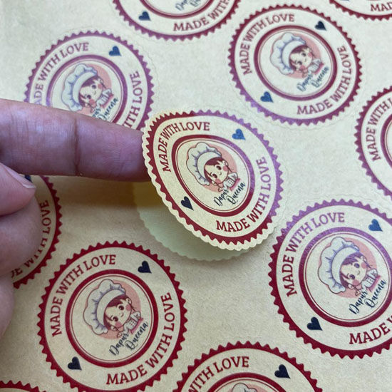 CETAK STICKER KRAFT LIGHT