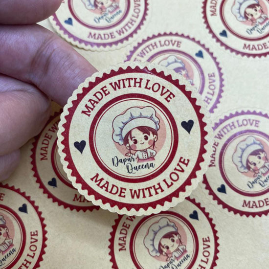 CETAK STICKER KRAFT LIGHT