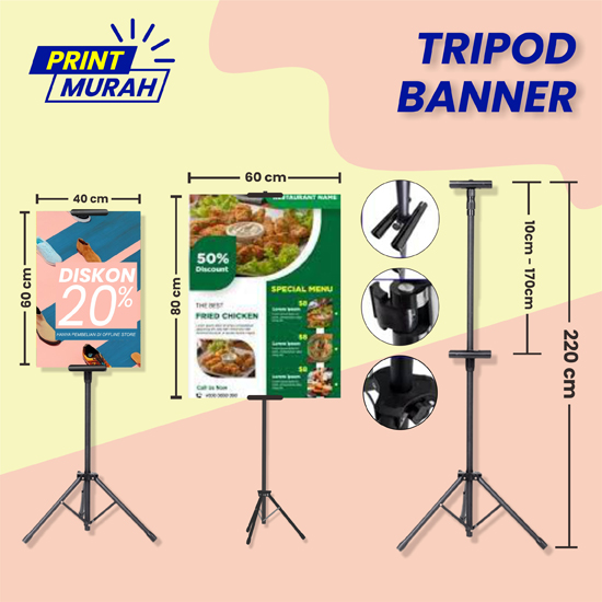 PAKET TRIPOD BANNER 40 x 60