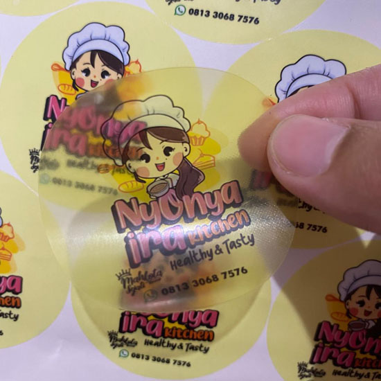 CETAK STICKER VINYL CAMEL TRANSPARANT 